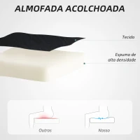 HOMCOM Cadeira de Escritório sem Apoio para os Braços Estofada em Linho Sintético com Altura Ajustável 53x43x85-93 cm Preto(m-4)