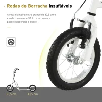 HOMCOM Trotinete com altura ajustável 2 Pneus infláveis ​​para crianças acima de 5 anos(m-4)