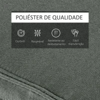 Outsunny Almofada para Espreguiçadeira 198x53x5cm Almofada Suave para Espreguiçadeira Dobrável Acolchoada para Exterior Jardim Pátio Cinza(m-7)