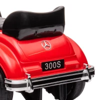 AIYAPLAY Carro Andador com Licença da Mercedes-Benz 300S com Armazenamento Volante Sistema Anti-Tombo  77,5x41,5x45 cm Vermelho(m-8)