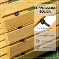 Outsunny Passerella per Giardino a Doghe Arrotolabili e Semi Flessibile, in Legno di Abete, 185x60 cm, Giallo(m-6)