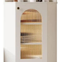 Armoire de salle de bain avec bande lumineuse, armoire d'angle avec espace de rangement, 45×45×166,6 cm, Blanc(m-7)