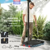 AIYAPLAY Tabela de Basquetebol para Crianças com Altura Ajustável de 200 a 260 cm com Saco de Pesos Vermelho e Preto(m-5)