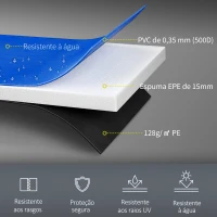 HOMCOM Cobertura de Proteção Ø305 de Borda de Trampolim Espuma de Proteção para Trampolim para Exterior Azul(m-4)