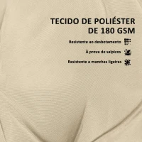 Outsunny Conjunto de 2 Almofadas para Paletes com Tecido Resistente Impermeável Anti-UV Assento 120x77 cm Encosto 120x40 cm Bege(m-5)