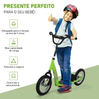 HOMCOM  Trotinete com 2 pneus infláveis para crianças acima de 5 anos de altura ajustável(m-6)