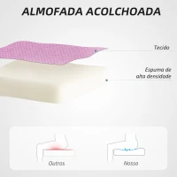 HOMCOM Cadeira de Escritório sem Apoio para os Braços Estofada em Linho Sintético com Altura Ajustável 53x43x85-93 cm Rosa(m-4)
