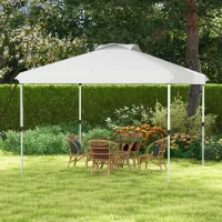 Outsunny Tonnelle barnum pavillon de jardin pop-up pliant 3 x 3 m avec sac de transport à roulettes, hauteurs réglables(m-10)