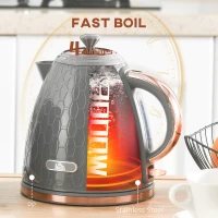 HOMCOM 3kW Rapid Boil Honeycomb Kettle - Grey(m-5)