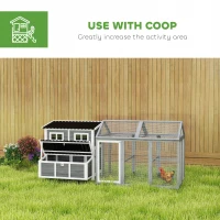 PawHut 2-Piece Wooden Chicken Coop and Run Set, Poultry Run Cage with Nesting Box, Slide-Out Tray, Roof, Perch(m-6)