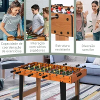 HOMCOM Mesa de matraquilhos com 22 jogadores incluídos 84,5x40x61,2 cm Cor Madeira e Preto(m-6)
