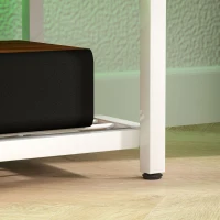 HOMCOM Móvel de TV com Luzes LED Controlo Remoto Extensão e 2 Compartimentos Móvel para Televisores de até 65 Polegadas 159x29x46,5 cm Madeira(m-8)