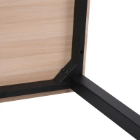 HOMCOM Secretária Moderna Mesa de Estudo com Estrutura de Aço e Pés Ajustáveis Mesa de Computador 120x60x76 cm Madeira e Preto(m-4)