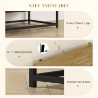 Homcom Bufet Bucatarie cu 2 Niveluri si Raft Reglabil 80×40×78 cm(m-6)