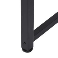 HOMCOM Secretária Moderna Mesa de Estudo com Estrutura de Aço e Pés Ajustáveis Mesa de Computador 120x60x76 cm Madeira e Preto(m-5)