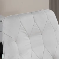 Vinsetto Linen Computer Chair with Armrest, Modern Swivel Chair with Adjustable Height, Light Grey(m-8)