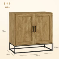 Homcom Bufet Bucatarie cu 2 Niveluri si Raft Reglabil 80×40×78 cm(m-3)