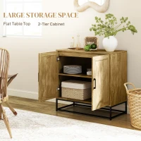 Homcom Bufet Bucatarie cu 2 Niveluri si Raft Reglabil 80×40×78 cm(m-4)