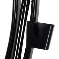 HOMCOM Rower treningowy Składany X-bike Z parą kabli napinających 2 w 1 do użytku domowego Regulowane siedzisko i opór Stalowy 51 x 97 x 115 cm Czarny(m-11)