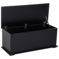 HOMCOM Arcón de Almacenamiento con Tapa Carga Máx. 120 kg para Dormitorio Salón 100x40x40 cm Negro
