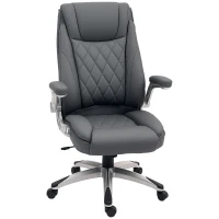 Vinsetto Faux Leather Executive Swivel Office Chair - Dark Grey(m-1)