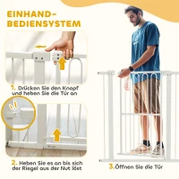 PawHut Türschutzgitter Hund, 76-104 cm Absperrgitter ohne Bohren, Treppengitter(m-6)