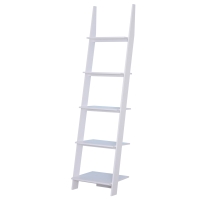 HOMCOM Estante en forma de escada Estante com 5 Prateleiras Modernas Prateleiras de parede  para Banheiro Sala  50x40x195cm