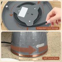 HOMCOM 3kW Rapid Boil Honeycomb Kettle - Grey(m-9)