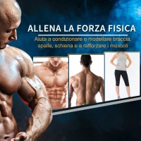 HOMCOM Set di 2 Manubri da 4 kg Esagonali con Presa Antiscivolo e Rivestimento in Gomma, Nero(m-6)