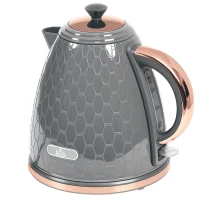 HOMCOM 3kW Rapid Boil Honeycomb Kettle - Grey(m-1)