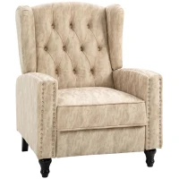HOMCOM Chesterfield-Style Reclining Armchair - Beige(m-1)