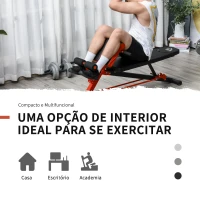 HOMCOM Banco de halteres inclinavel com 4 níveis de altura ajustável multifuncional para treinamento completo 64x146x73,5-85cm(m-4)