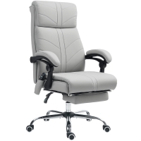 Vinsetto Faux Leather Massage Office Chair - Light Grey