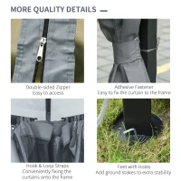 Outsunny pawilon 3 x 4 m pawilon ogrodowy namiot imprezowy z panelami bocznymi dach PC aluminium kolor ciemnoszary(m-5)