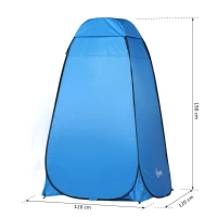 Outsunny Tenda de acampamento multifuncional leve dobrável e estável à prova d'água com sistema POP-UP 120x120x190 cm Azul(m-3)