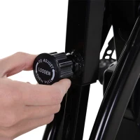 HOMCOM Rower treningowy Składany X-bike Z parą kabli napinających 2 w 1 do użytku domowego Regulowane siedzisko i opór Stalowy 51 x 97 x 115 cm Czarny(m-12)