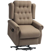HOMCOM 45° Lifting Riser and Recliner Armchair  - Dark Brown(m-1)