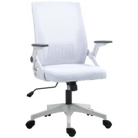 Vinsetto Office Chair, with Lumbar Support - White(m-1)