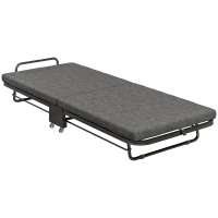 HOMCOM Single Temporary Folding Bed - Grey(m-1)