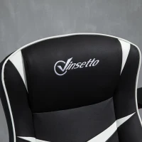 Vinsetto Gaming Chair Ergonomic Computer Chair with Adjustable Height Pedestal Base, Home Office Desk Chair Faux Leather Exclusive Swivel Chair, Black(m-7)