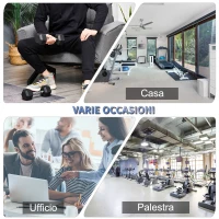 HOMCOM Set di 2 Manubri da 4 kg Esagonali con Presa Antiscivolo e Rivestimento in Gomma, Nero(m-5)