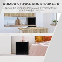 HOMCOM Minizamrażarka minilodówka lodówka kempingowa, 35 l, czarna, 47 x 44,2 x 48,8 cm(m-5)