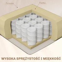 HOMCOM Fotel masujący Fotel relaksacyjny Fotel do leżenia, 1 stolik składany, 1 podnóżek; 77 cm x 93 cm x 105 cm, Beżowy(m-6)