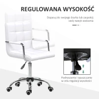 HOMCOM Krzesło biurowe krzesło obrotowe taboret na kółkach taboret obrotowy taboret roboczy krzesło fotel fotel biurowy(m-5)