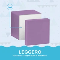 HOMCOM Set 12 Cubi Giocattolo Morbidi per Bambini 12-36 Mesi in PU ed EPE, 20x20x20 cm, Multicolore(m-4)