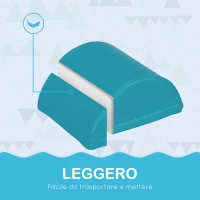 HOMCOM Set Costruzioni Morbide per Bambini 1-3 Anni con 11 Forme in PU e EPE Multicolore(m-6)