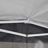 Outsunny Pawilon składany, pawilon piwny, 4 odłączne ściany, 2 okna, rama metalowa, 2 x 2m, Czarny(m-10)