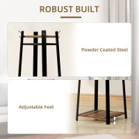 HOMCOM Compact Freestanding Coat Rack -  Black/Brown(m-7)