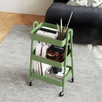 HOMCOM Three-Tier Storage Trolley - Green(m-7)