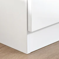 HOMCOM Armario Alto de 2 Puertas Mueble Auxiliar de Almacenaje Multifuncional con 5 Estantes y Baldas Ajustables Moderno para Salón Dormitorio Cocina 59x31x155 cm Blanco(m-11)